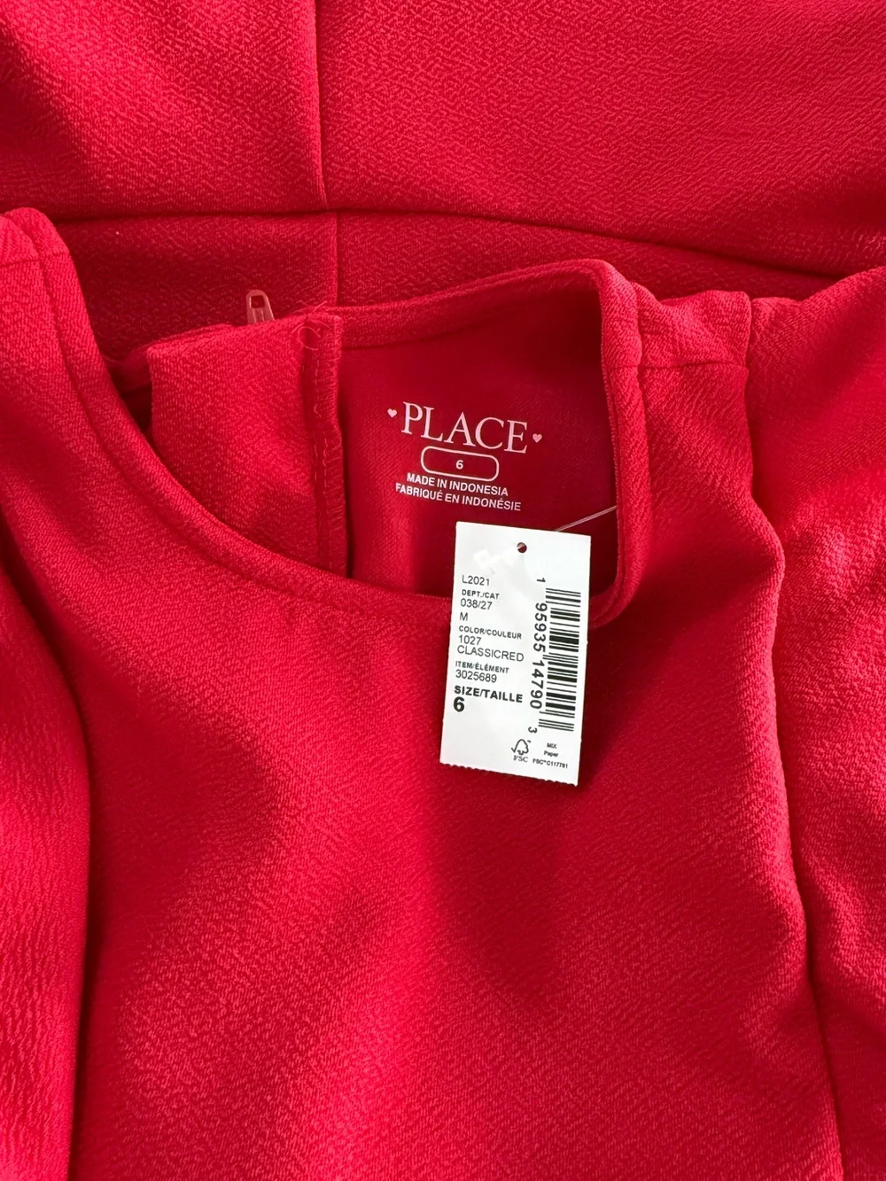 The Children's Place Girls Short Sleeve Knit Jacquard Ruffle Dress NWT Size 6n